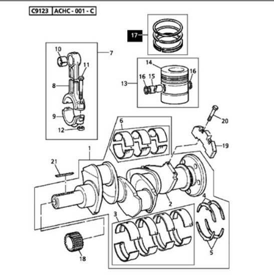 Изображение Linde 4181A035 Perkins Piston Segman Seti H30