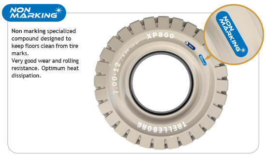 صورة Trelleborg 23x10-12/8.00 Beyaz Dolgu Forklift Lastik