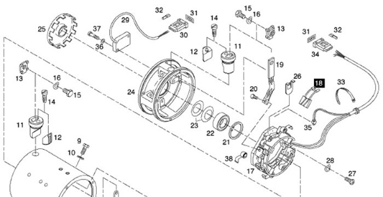 Изображение Linde Forklift 0009718141 Yürüyüş Motor Kömürü