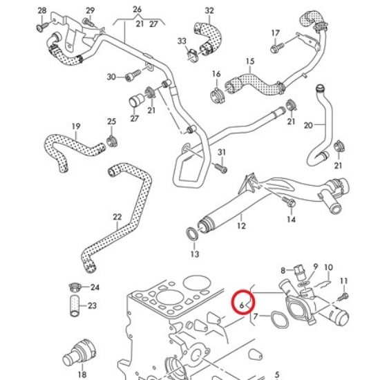 Изображение Linde Forklift VW03L121132AA Su Flanşı