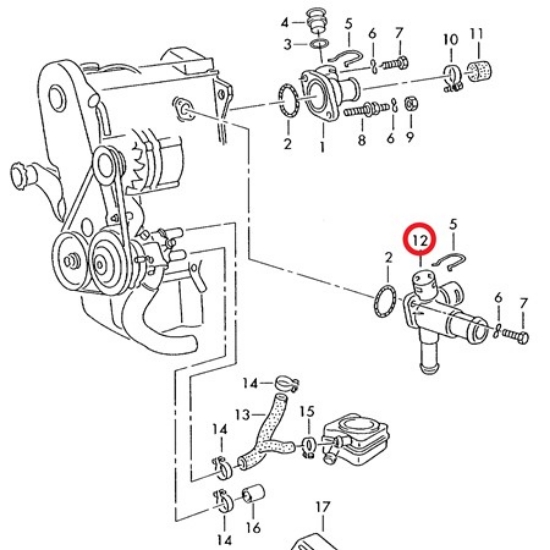 Linde Forklift VW068121132 Su Flanşı resmi