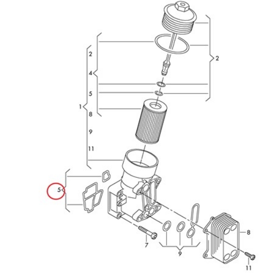 Изображение Linde Forklift VW03L198441 Yağ Filtre Braket Contası