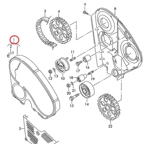 Picture of Linde Forklift VW038109145F Triger Kapağı