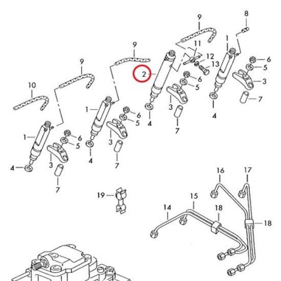 Linde Forklift VW038130201R Pompa Enjektör resmi