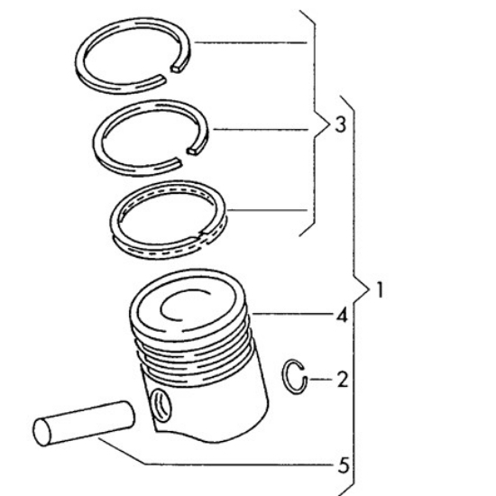 Linde Forklift VW038107065AB Piston Segman 3-4 (STD 79,51mm) resmi