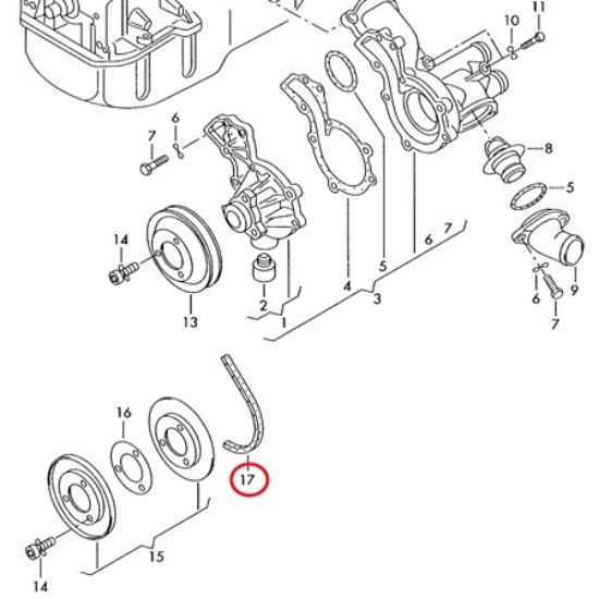 Linde Forklift VW068121039G Pompa Kayışı resmi