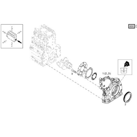 Изображение Linde Forklift DZ04502446 (DZ01298268, DZ04252555) Yağ Pompası (TCD 2012 L4)