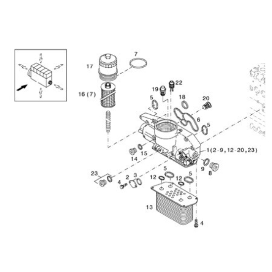 Изображение Linde Forklift 0009619030, 0009619029 Yağ Soğutucu O-Ring Set (DZ04252397)