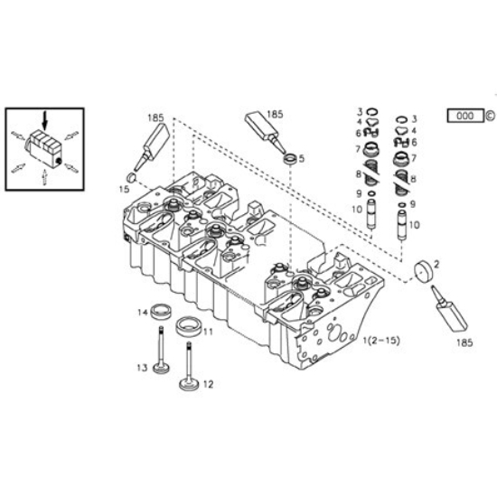 Picture of Linde Forklift DZ06502052 (DZ04192396) Egzoz Subap Yatak (BF6M2012)