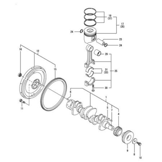 Picture of Linde Forklift YM120130-22301 Piston Pimi (Yanmar)