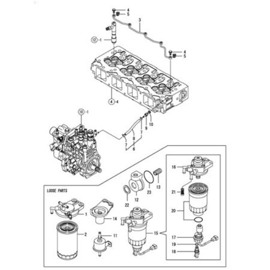 Picture of Linde Forklift YM129004-55611 Yakıt Filtre Kapağı (Yanmar)