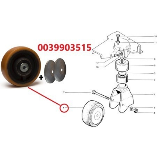 صورة Linde Forklift 0039903515 Denge Tekeri