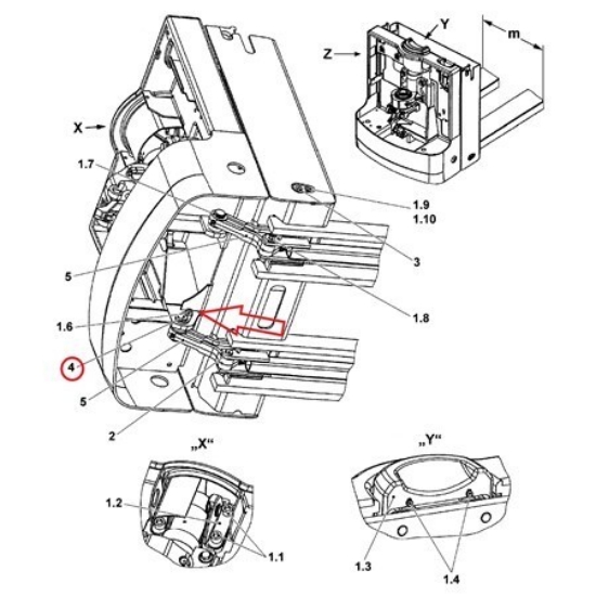 Изображение Jungheinrich Forklift 50287367 Axle