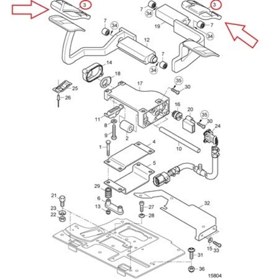 Изображение Still Forklift 0727898 Pedal Lastiği (R20-60-70)